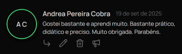 Depoimento de Andrea Pereira Cobra